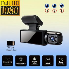 Dash Cam M8 With 32G Memory Card, Self-driving Commuting Full Scene Adaptation, Car Owners Must-have (Color: Black)